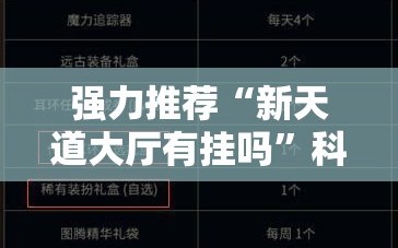 强力推荐“新天道大厅有挂吗”科技辅助神器手机版