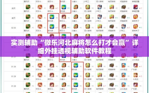 实测辅助“微乐河北麻将怎么打才会赢”详细外挂透视辅助软件教程