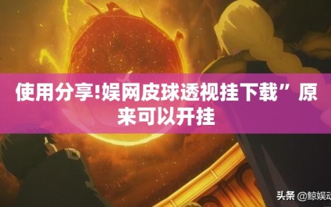 使用分享!娱网皮球透视挂下载”原来可以开挂