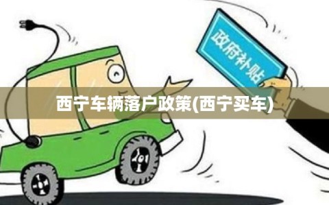 西宁车辆落户政策(西宁买车)