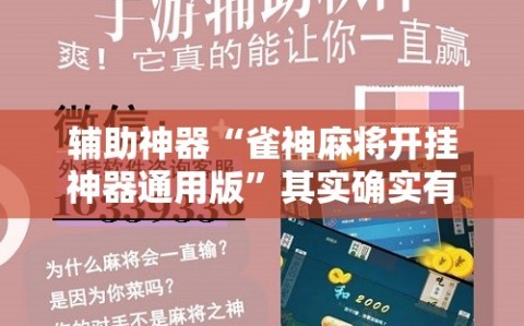 辅助神器“雀神麻将开挂神器通用版”其实确实有挂