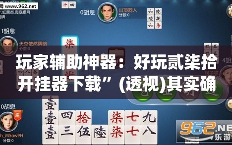 玩家辅助神器：好玩贰柒拾开挂器下载”(透视)其实确实有挂