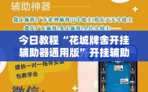 今日教程“花城牌舍开挂辅助器通用版”开挂辅助脚本+详细开挂安装教程