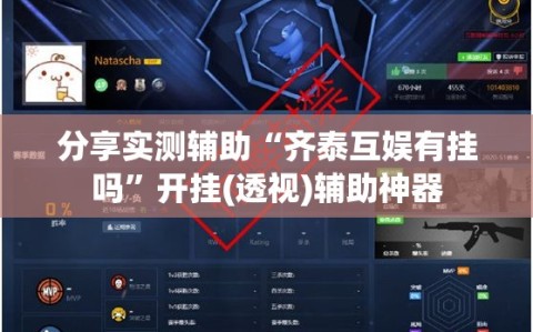 分享实测辅助“齐泰互娱有挂吗”开挂(透视)辅助神器