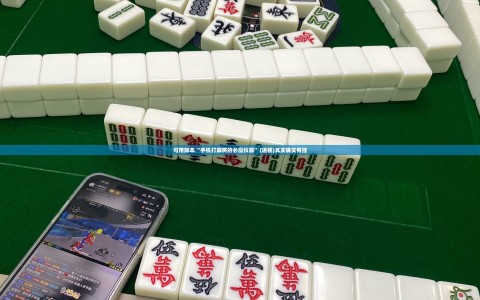 可用版本“手机打麻将的必赢仪器”(透视)其实确实有挂