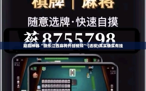 助赢神器“微乐江西麻将开挂视频”(透视)其实确实有挂