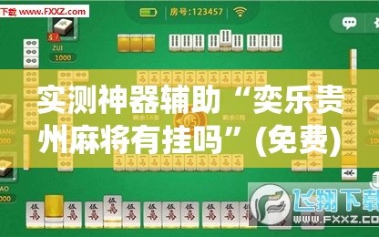 实测神器辅助“奕乐贵州麻将有挂吗”(免费)开挂辅助教学(最新辅助开挂教程)