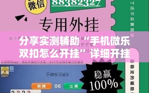 分享实测辅助“手机微乐双扣怎么开挂”详细开挂教程