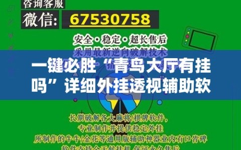 一键必胜“青鸟大厅有挂吗”详细外挂透视辅助软件教程