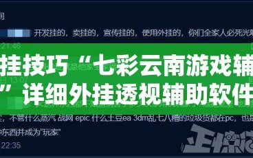 开挂技巧“七彩云南游戏辅助器”详细外挂透视辅助软件教程