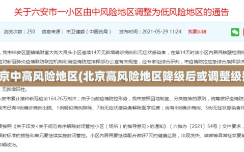 北京中高风险地区(北京高风险地区降级后或调整级别)