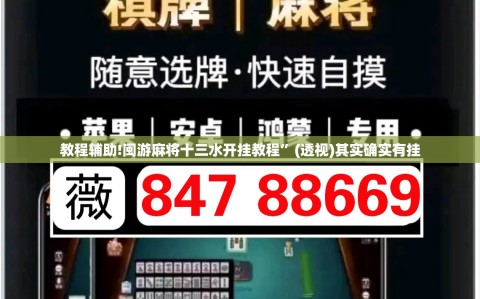 教程辅助!闽游麻将十三水开挂教程”(透视)其实确实有挂