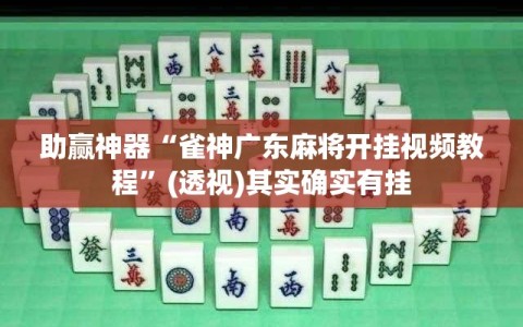 助赢神器“雀神广东麻将开挂视频教程”(透视)其实确实有挂