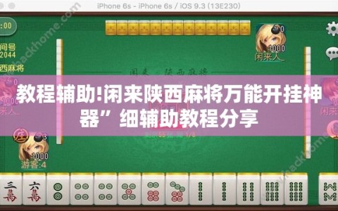 教程辅助!闲来陕西麻将万能开挂神器”细辅助教程分享