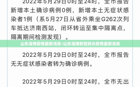 山东淄博疫情最新消息/山东淄博新型肺炎疫情最新消息