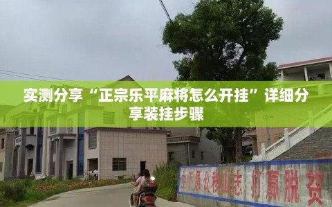 实测分享“正宗乐平麻将怎么开挂”详细分享装挂步骤