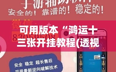 可用版本“鸿运十三张开挂教程(透视)”开挂辅助脚本+详细开挂安装教程