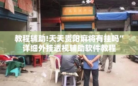 教程辅助!天天贵阳麻将有挂吗”详细外挂透视辅助软件教程