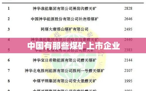 中国有那些煤矿上市企业