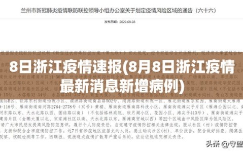 8日浙江疫情速报(8月8日浙江疫情最新消息新增病例)