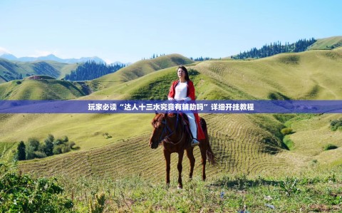 玩家必读“达人十三水究竟有辅助吗”详细开挂教程