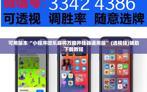 可用版本“小程序微乐麻将万能开挂器通用版”(透视挂)辅助下载教程