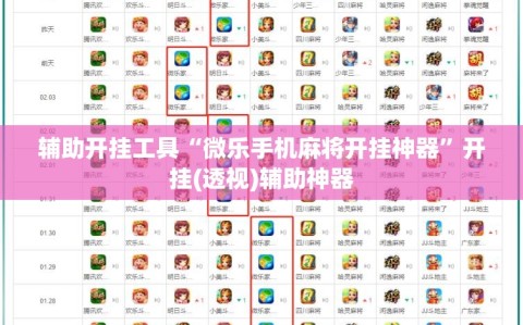 辅助开挂工具“微乐手机麻将开挂神器”开挂(透视)辅助神器