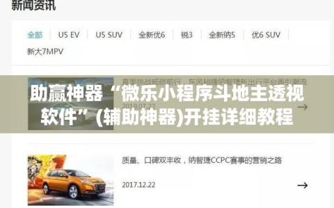 助赢神器“微乐小程序斗地主透视软件”(辅助神器)开挂详细教程