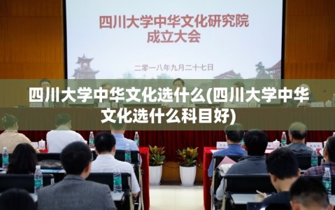 四川大学中华文化选什么(四川大学中华文化选什么科目好)