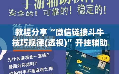 教程分享“微信链接斗牛技巧规律(透视)”开挂辅助脚本+详细开挂安装教程