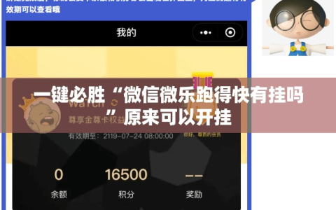 一键必胜“微信微乐跑得快有挂吗”原来可以开挂