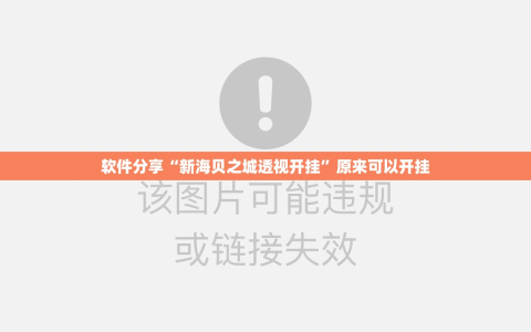 软件分享“新海贝之城透视开挂”原来可以开挂