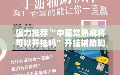 强力推荐“中至常熟麻将可以开挂吗”开挂辅助脚本+详细开挂安装教程