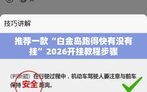 推荐一款“白金岛跑得快有没有挂”2026开挂教程步骤