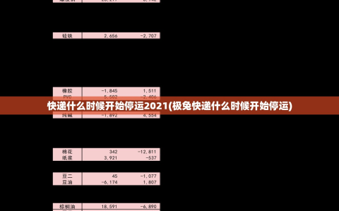 快递什么时候开始停运2021(极兔快递什么时候开始停运)