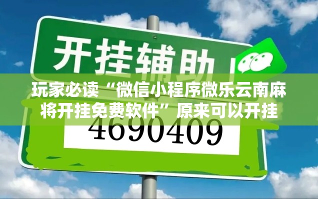 玩家必读“微信小程序微乐云南麻将开挂免费软件”原来可以开挂