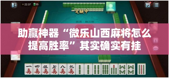 助赢神器“微乐山西麻将怎么提高胜率”其实确实有挂