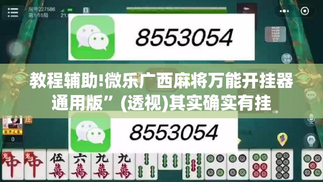 教程辅助!微乐广西麻将万能开挂器通用版	”(透视)其实确实有挂