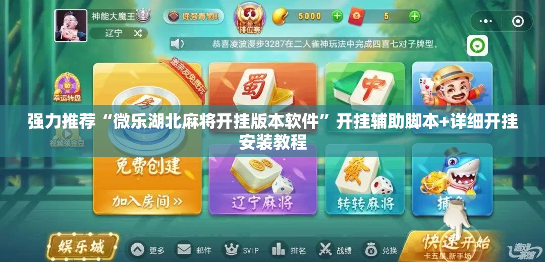 强力推荐“微乐湖北麻将开挂版本软件	”开挂辅助脚本+详细开挂安装教程
