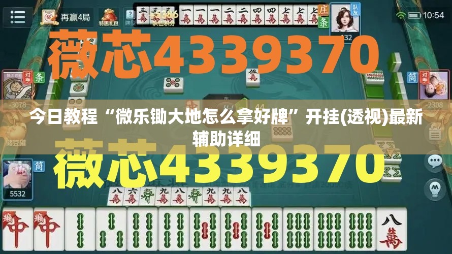 今日教程“微乐锄大地怎么拿好牌”开挂(透视)最新辅助详细