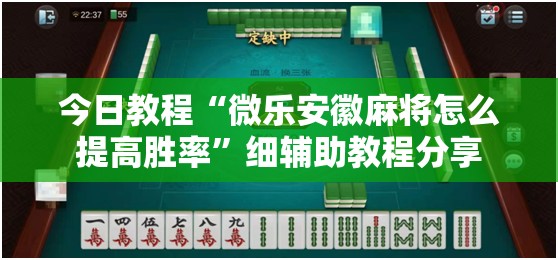 今日教程“微乐安徽麻将怎么提高胜率”细辅助教程分享