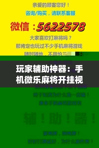 玩家辅助神器：手机微乐麻将开挂视频”(辅助神器)开挂详细教程
