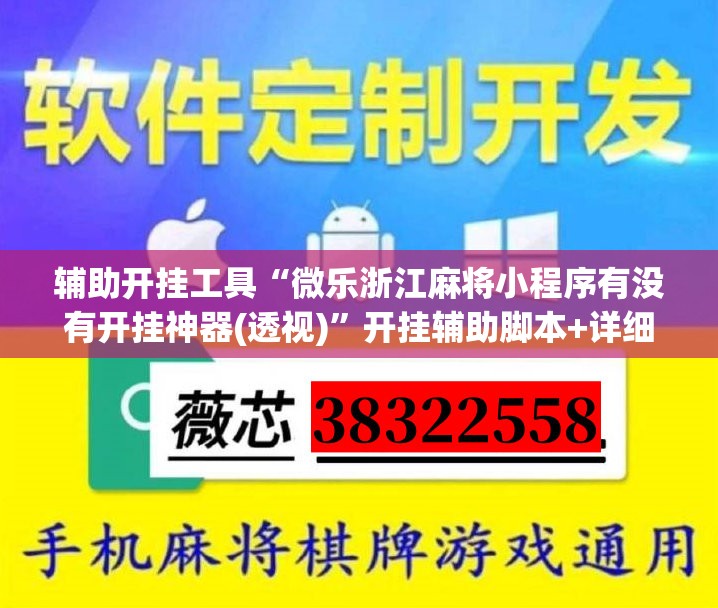 辅助开挂工具“微乐浙江麻将小程序有没有开挂神器(透视)”开挂辅助脚本+详细开挂安装教程