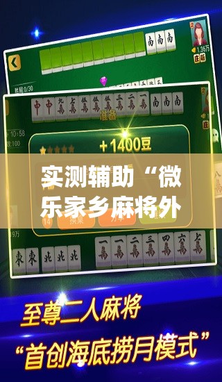 实测辅助“微乐家乡麻将外卦神器下载”开挂(透视)最新辅助详细