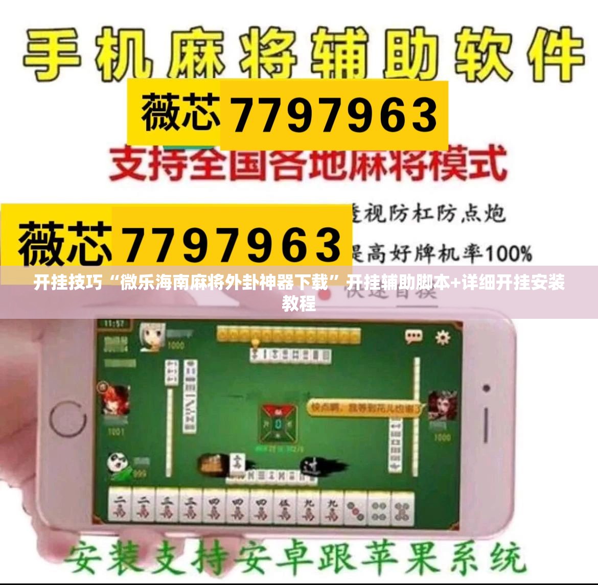 开挂技巧“微乐海南麻将外卦神器下载”开挂辅助脚本+详细开挂安装教程