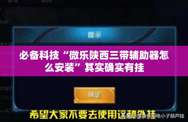 必备科技“微乐陕西三带辅助器怎么安装	”其实确实有挂