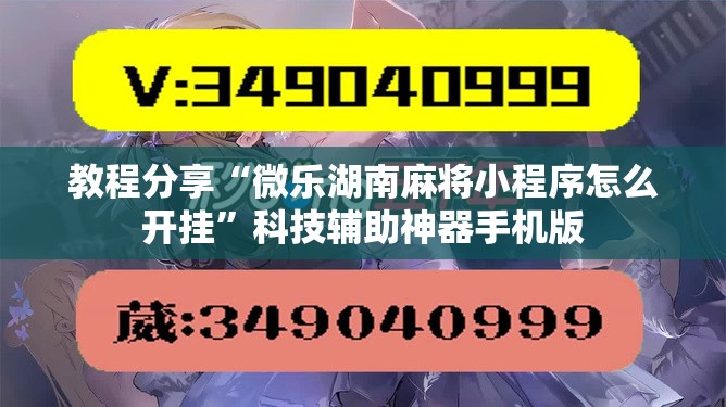 教程分享“微乐湖南麻将小程序怎么开挂”科技辅助神器手机版