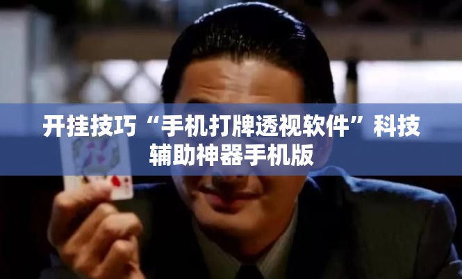 开挂技巧“手机打牌透视软件”科技辅助神器手机版