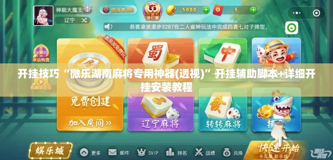 开挂技巧“微乐湖南麻将专用神器(透视)”开挂辅助脚本+详细开挂安装教程