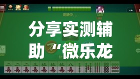 分享实测辅助“微乐龙江麻将小程序挂”开挂(透视)最新辅助详细
